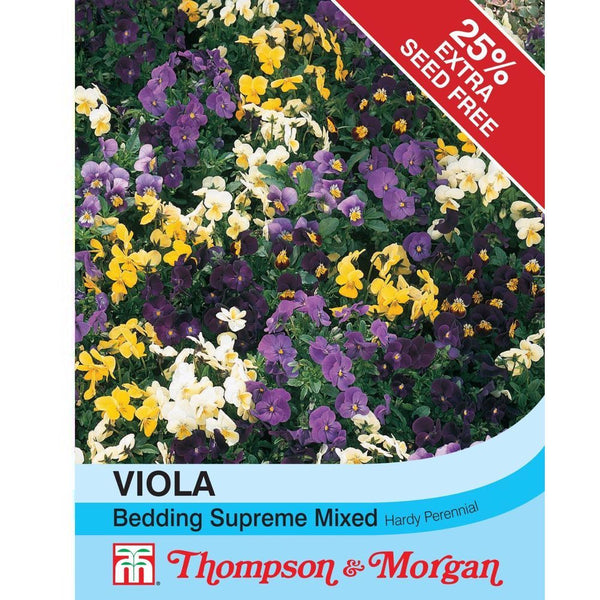 Viola Bedding Supreme Mix Flower Seeds