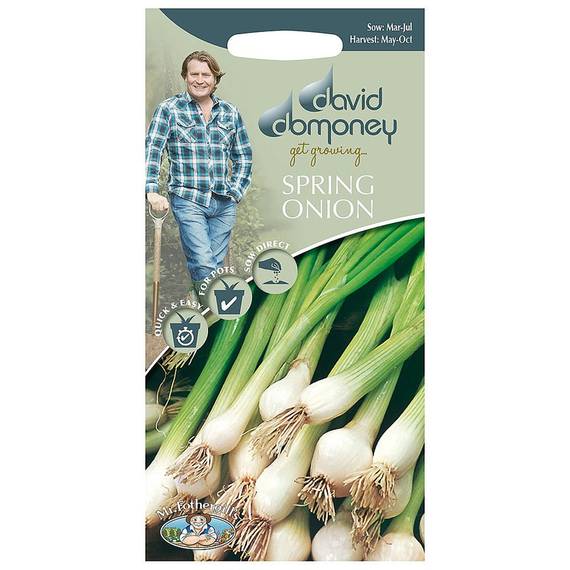 Spring Onion White Lisbon Seeds David Domoney