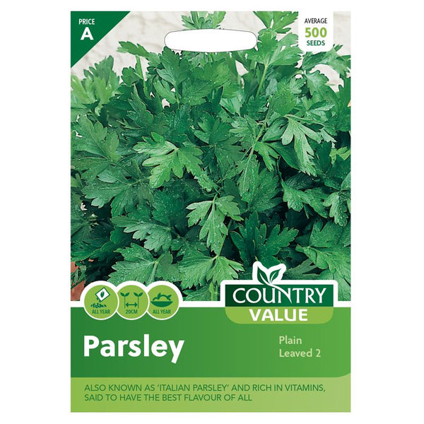 Parsley Plain Leaved 2 Herb Seeds Country Value