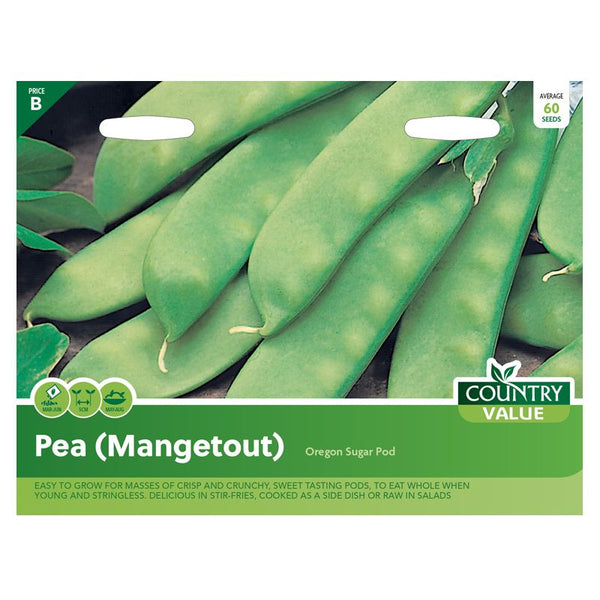 Pea (Mangetout) Oregon Sugar Pod Seeds Country Value