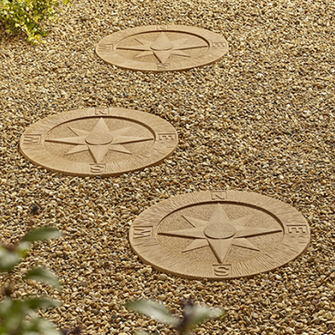 Compass Stepping Stone York Gold | Cornwall Garden Shop | UK
