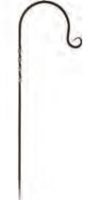 Shepherds Hook Twirled Black Small 1.2m