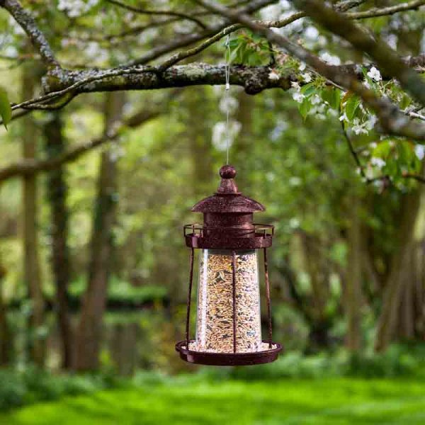 Seed Feeder Lighthouse Copper