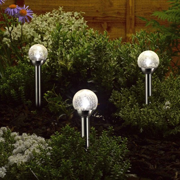 Solar Stake Light Glass Glow Orb