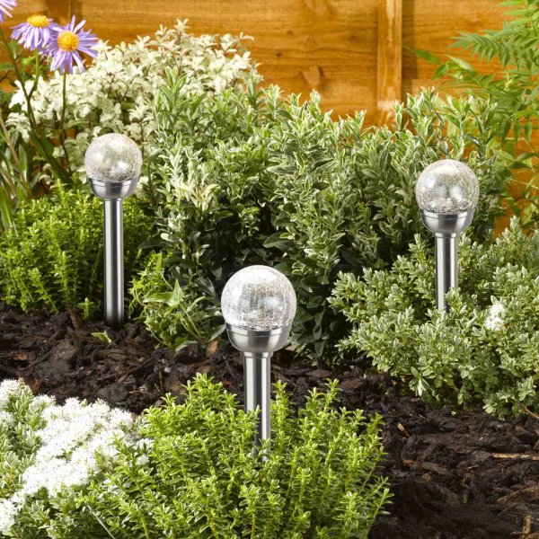 Solar Stake Light Glass Glow Orb