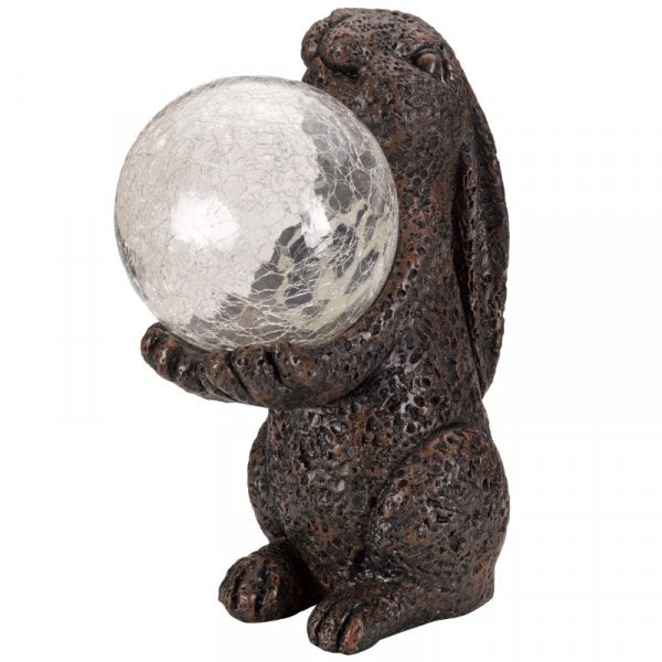 Solar Ornament Magic Hare with Colour Changing Crackle Ball