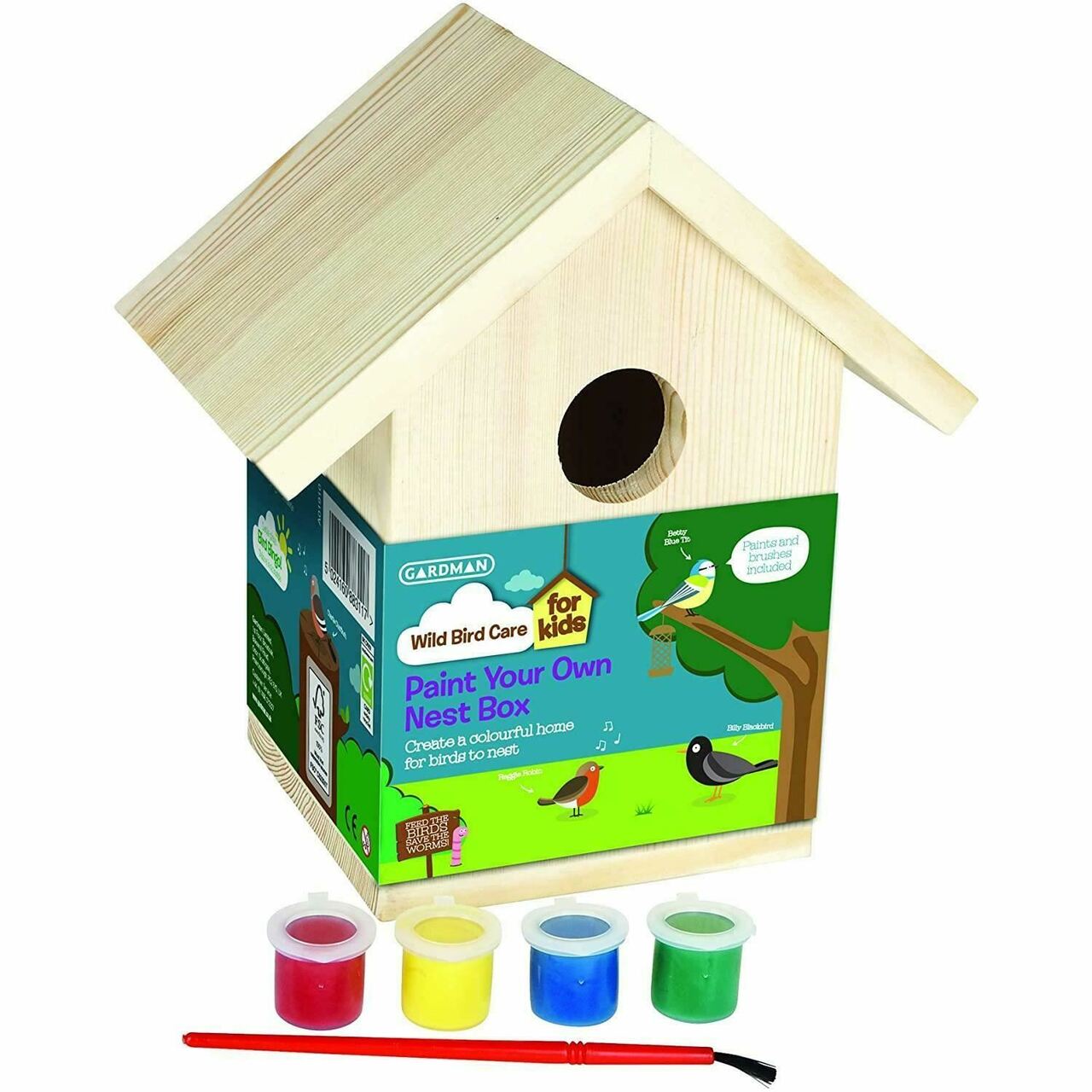 Nest Box Paint Your Own 32mm Entrance