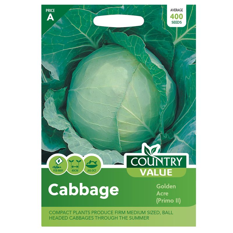 Cabbage Golden Acre (Primo II) Seeds Country Value