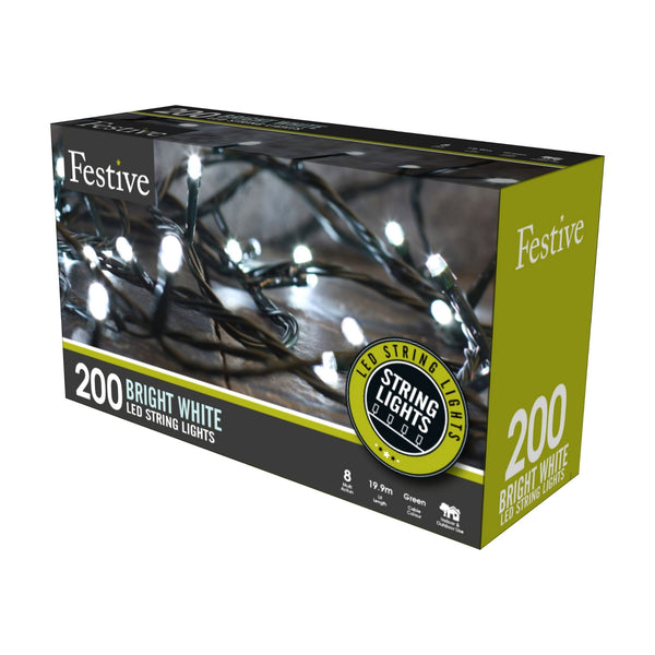 200 String Lights - White | Cornwall Garden Shop | UK