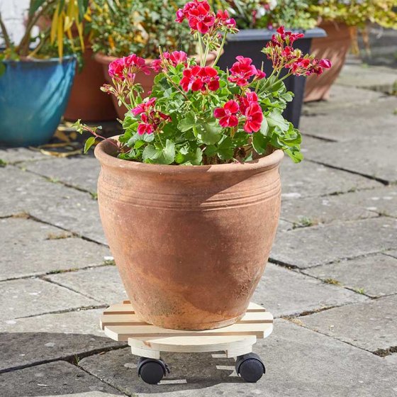 Wooden Pot Caddy 30cm