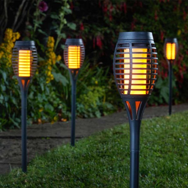Solar Stake Light Cool Flame Party Flaming Torch (5pk)