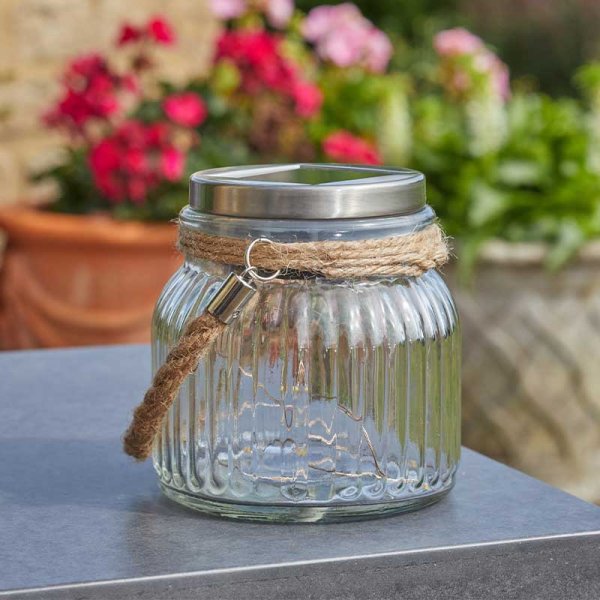 Solar Lantern Firefly Glass 11cm