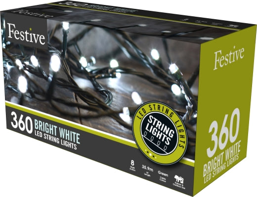 LED 360 Festive String Lights Bright White
