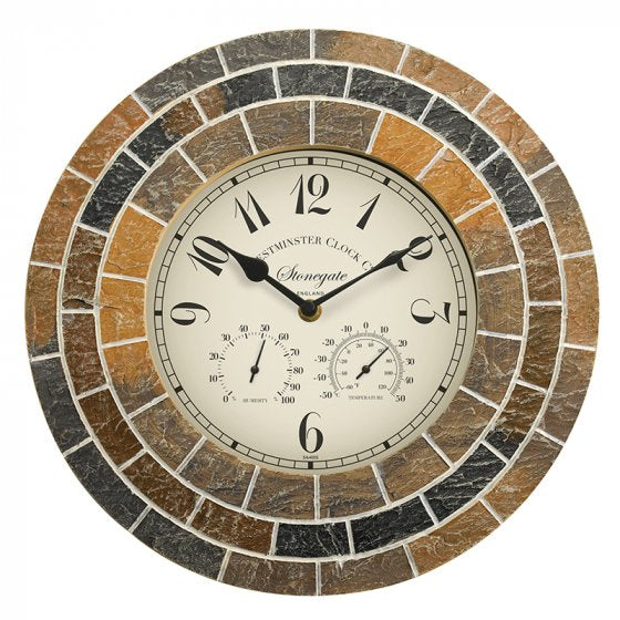 Wall Clock Stonegate Mosaic 14"
