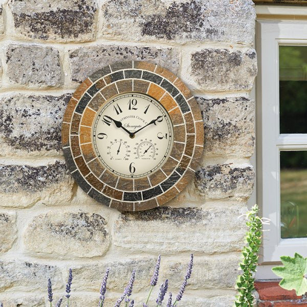 Wall Clock Stonegate Mosaic 14"