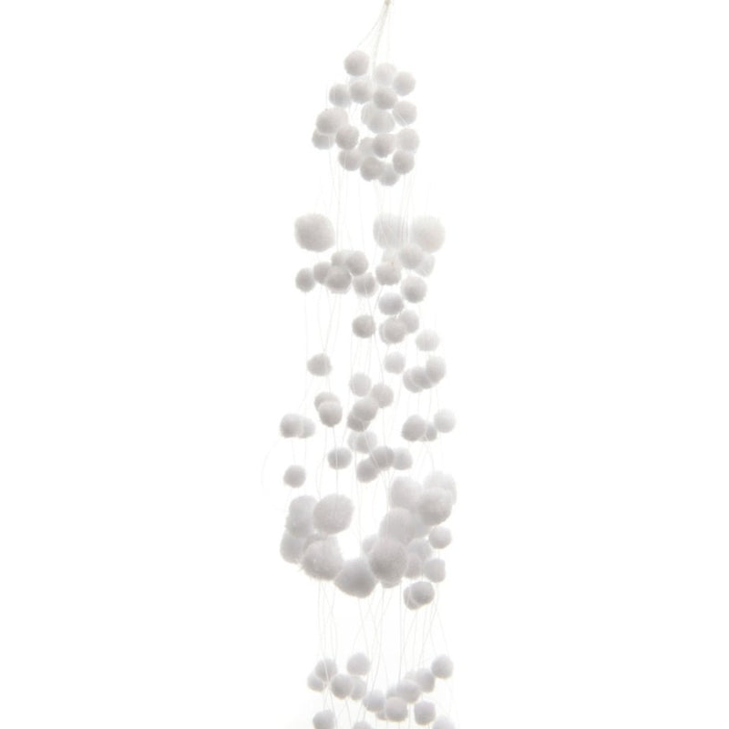 Garland with Polyester Snowballs 135cm | Cornwall Garden Shop | UK