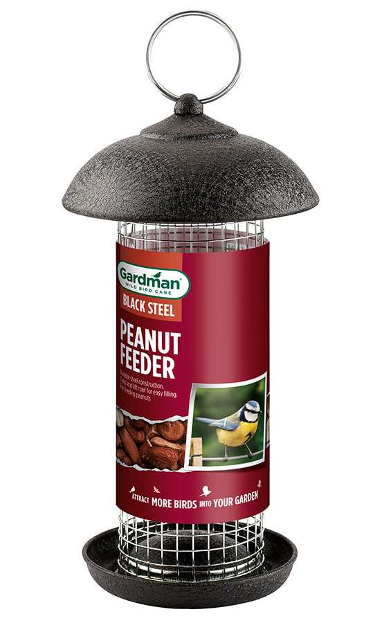 Peanut Feeder Black Steel 19cm