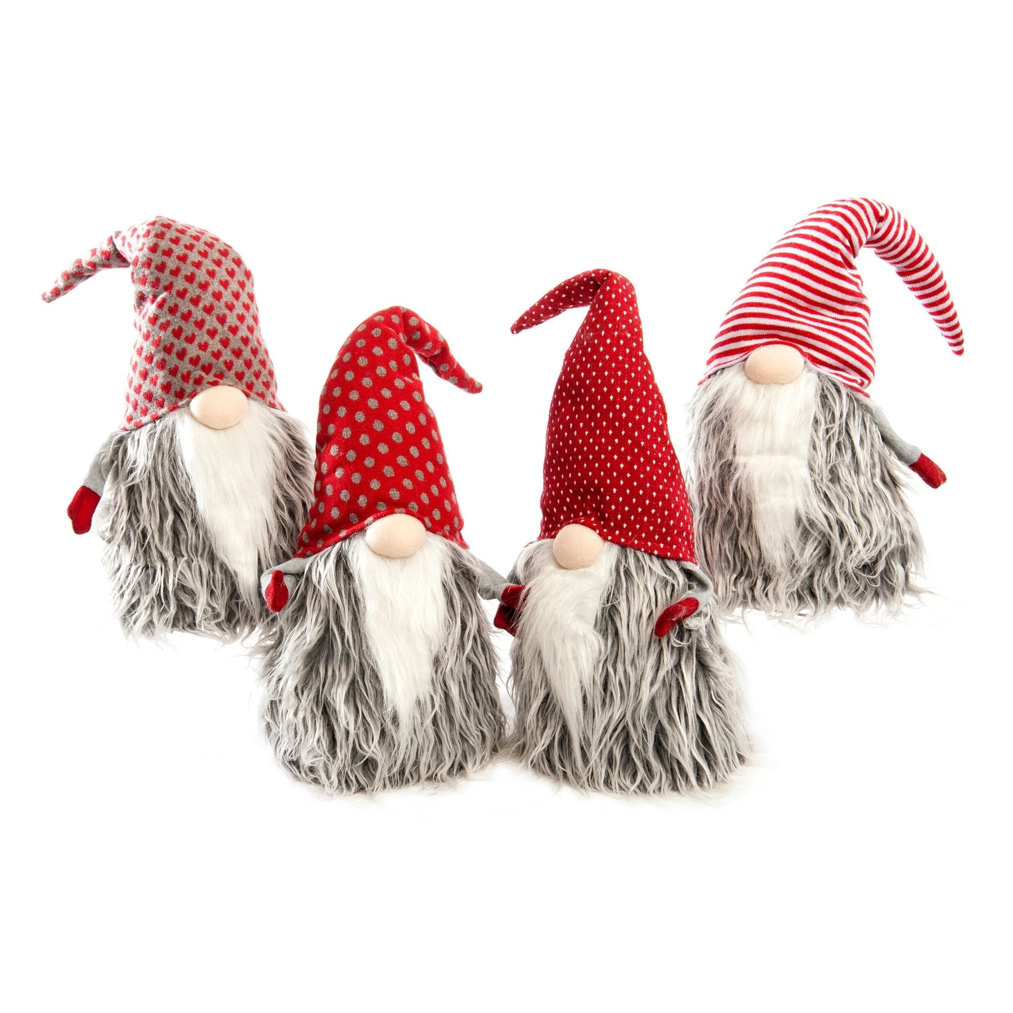 4 Assorted Gonks with Pattern Hats | Cornwall Garden Shop | UK