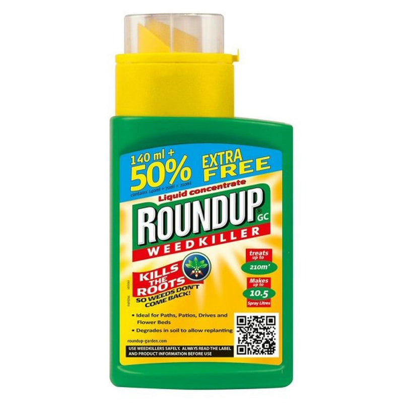 Roundup Concentrate 140ml + 50% | Cornwall Garden Shop | UK