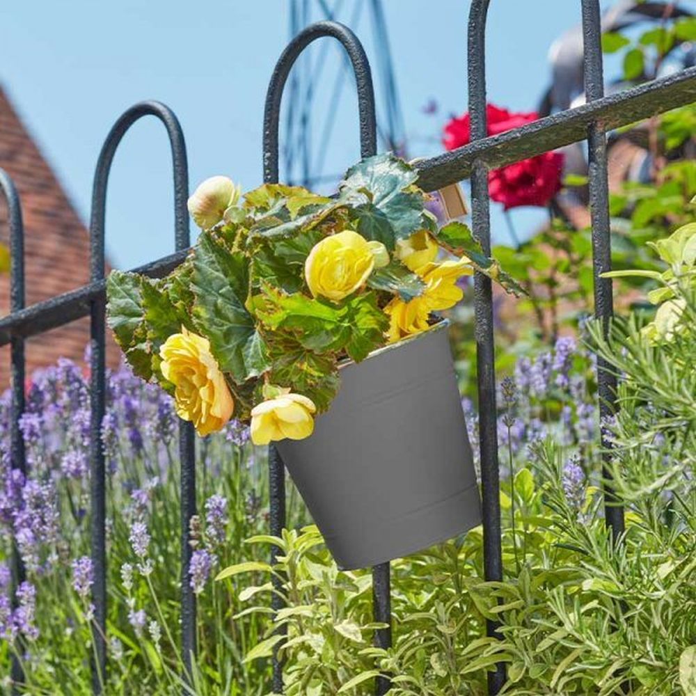 Hanging Pot Fence & Balcony 6" Slate