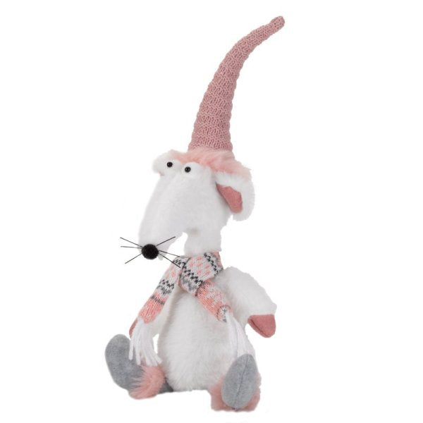 Remi Rat Pink & White Christmas Plush 33cm