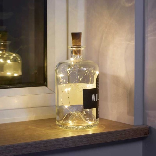 LED Battery Operated Bottle It! String Lights 12