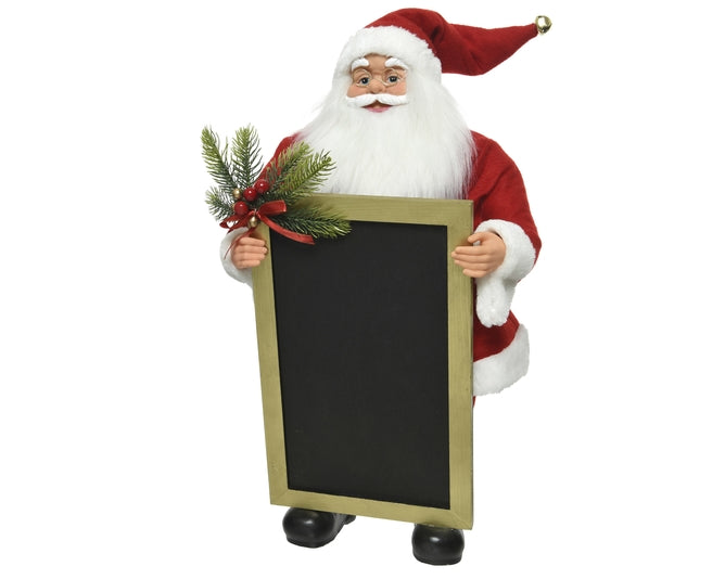 Santa Polyester with Chalkboard 63cm