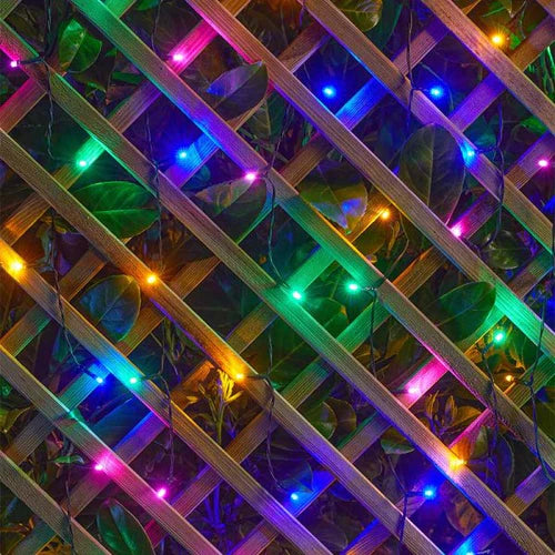 LED Battery Operated String Lights Multi Colour 50 LEDs