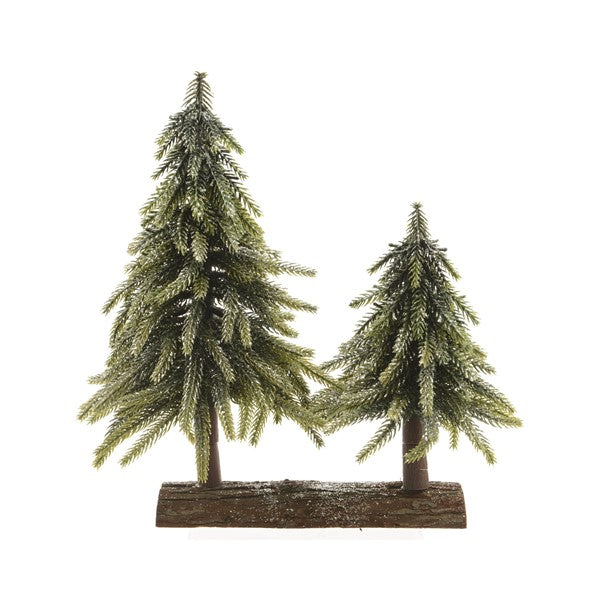 Mini Christmas Tree Wood Log Decoration