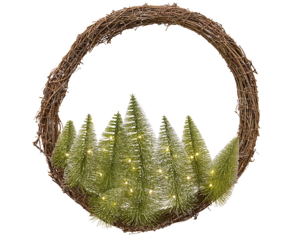 Wreath Willow Micro LED Battery Operated 50cm