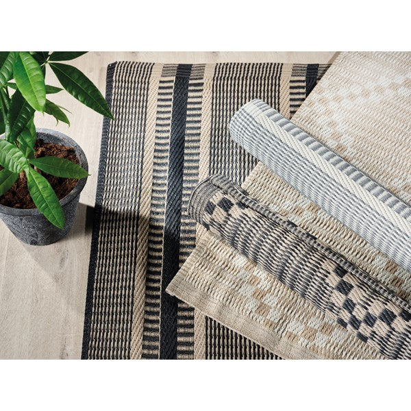 Check Stripe Outdoor Rug