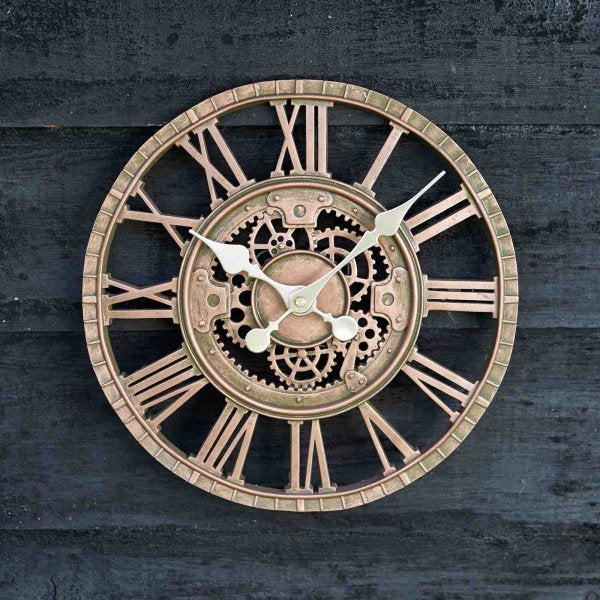 Wall Clock Newby Mechanical Bronze 12"