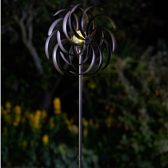 Wind Spinner Spiro with Colour Changing Solar Crackle Ball 130cm