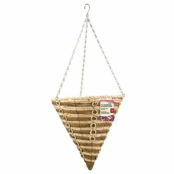 Hanging Basket Cornrope Cone 14" (36cm)