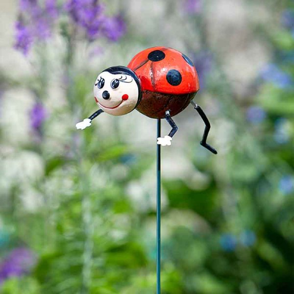 Border Stake Loony Ladybug