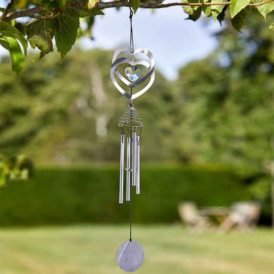 Windchime Crystal Heart 51cm