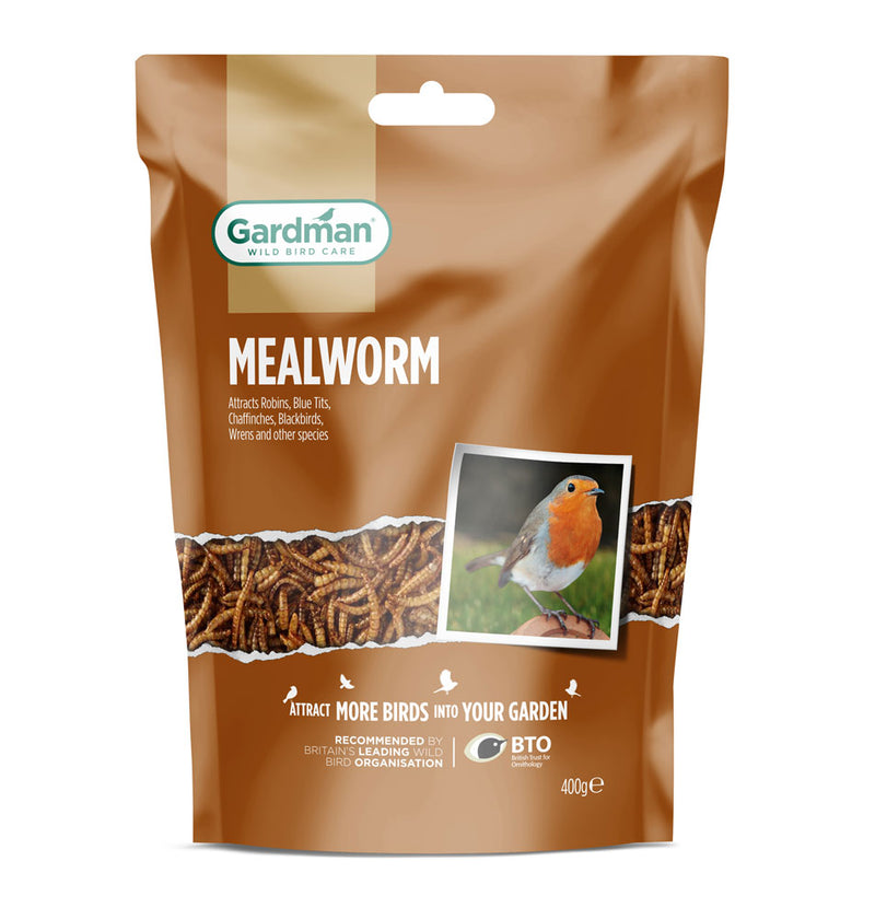 Bird Food Mealworm Pouch 400g | Cornwall Garden Shop | UK