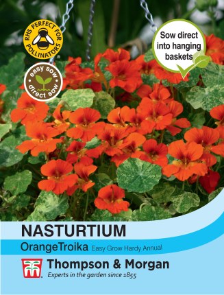 Nasturtium Orange Troika Flower Seeds