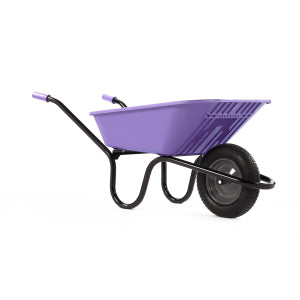 Wheelbarrow Lilac Polypro with Pneumatic Wheel 90L