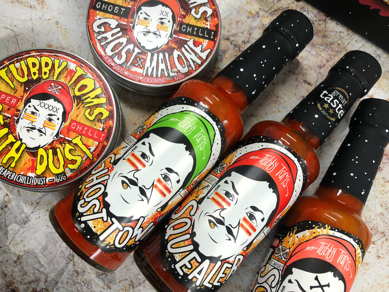 TUBBY TOM'S - HOT BOX - ULTIMATE SPICY HOT SAUCE GIFT BOX