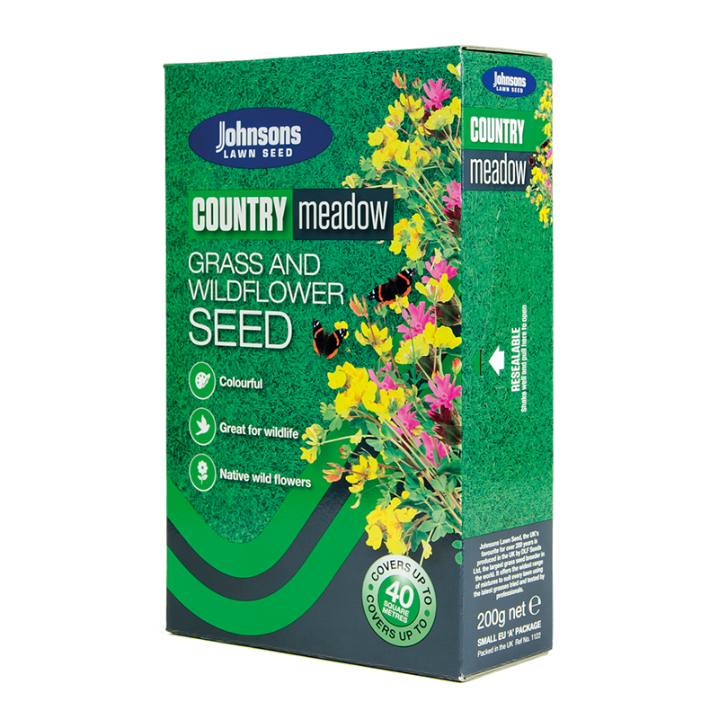 Country Meadow Grass & Wildflower Seed 200g