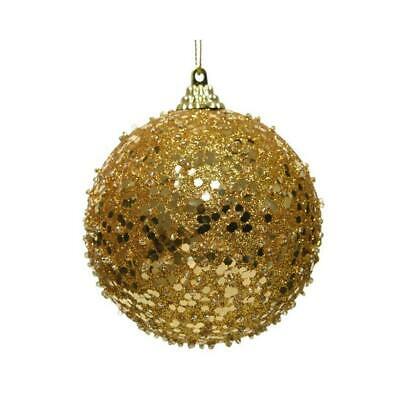 Bauble Foam with Glitter Gold 8cm