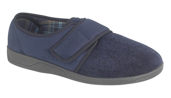 Slipper 'Tom' Synthetic Suede Navy Blue - Various Sizes