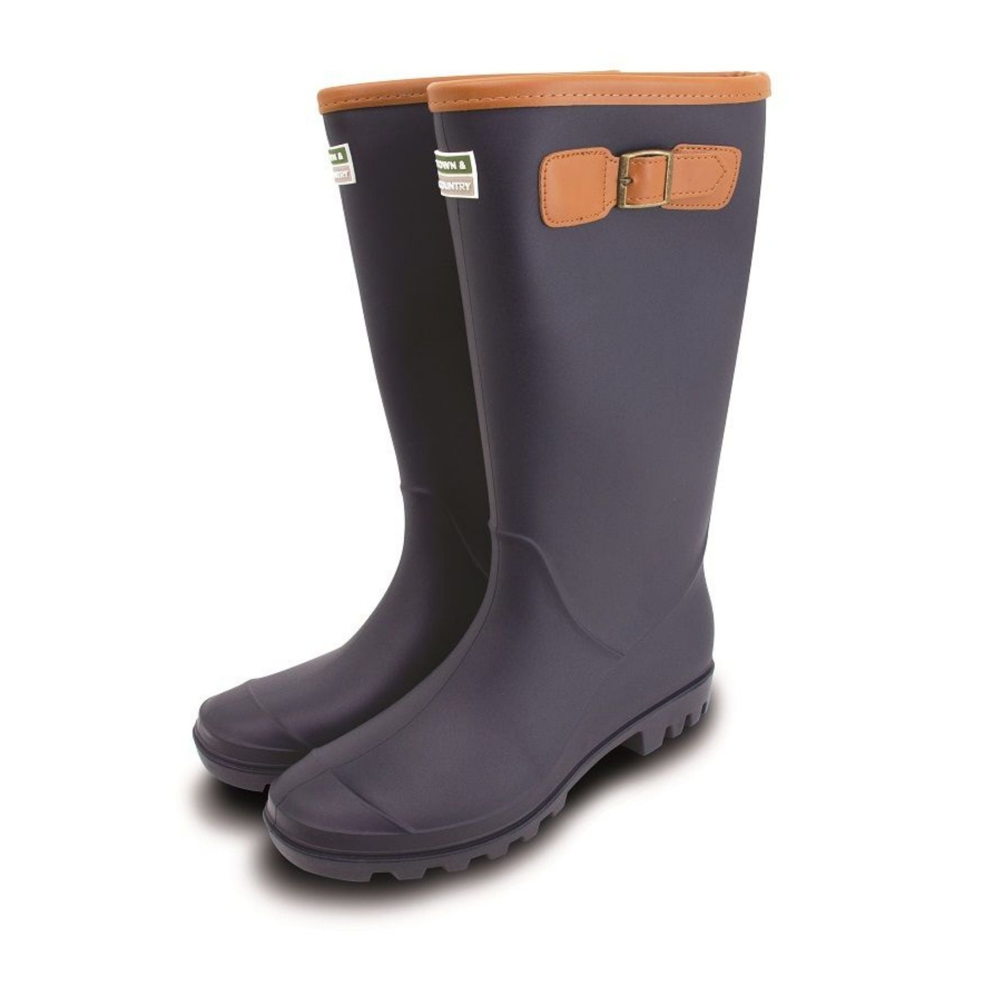 Burford Wellington Boots Fleece Lined Navy - Size 12 | Cornwall Garden Shop | UK