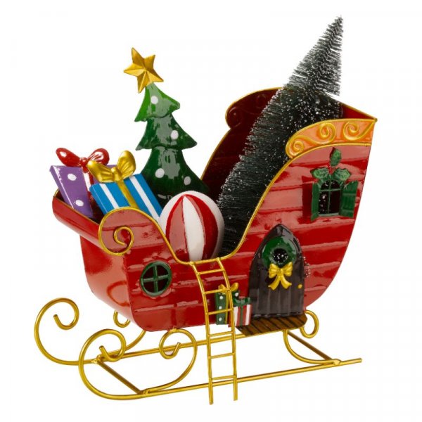 Santa Sleigh Ornament