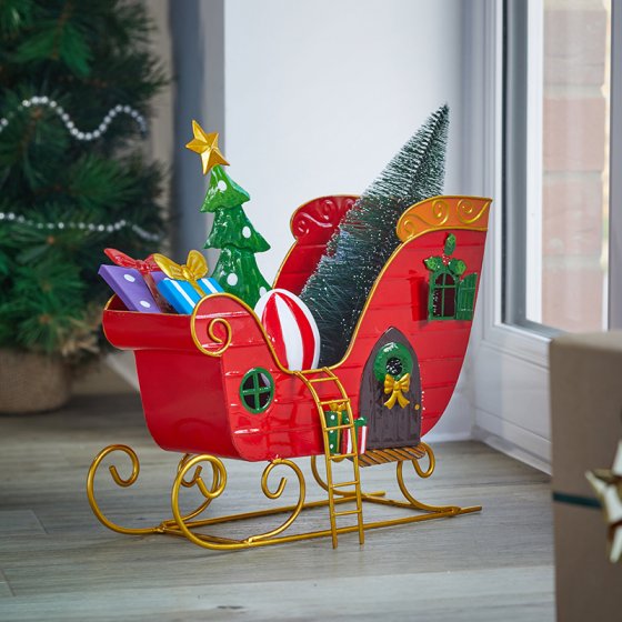 Santa Sleigh Ornament