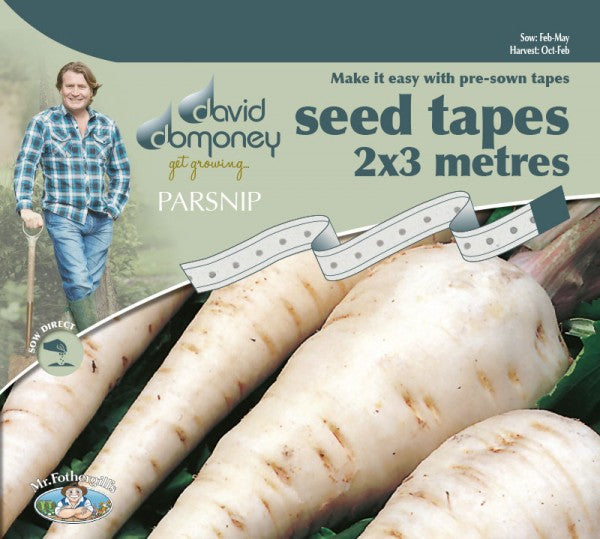 Parsnip White Gem Seed Tape David Domoney
