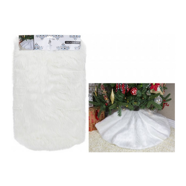 Long Pile Plush Tree Skirt 100cm | Cornwall Garden Shop | UK