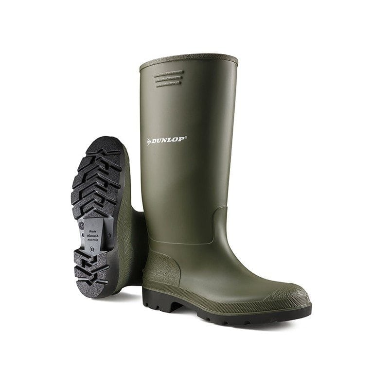 Dunlop Budgetmaster Unisex Full Length Wellington Boots Green - Size 4