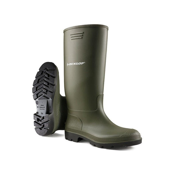 Dunlop Budgetmaster Unisex Full Length Wellington Boots Green - Size 3